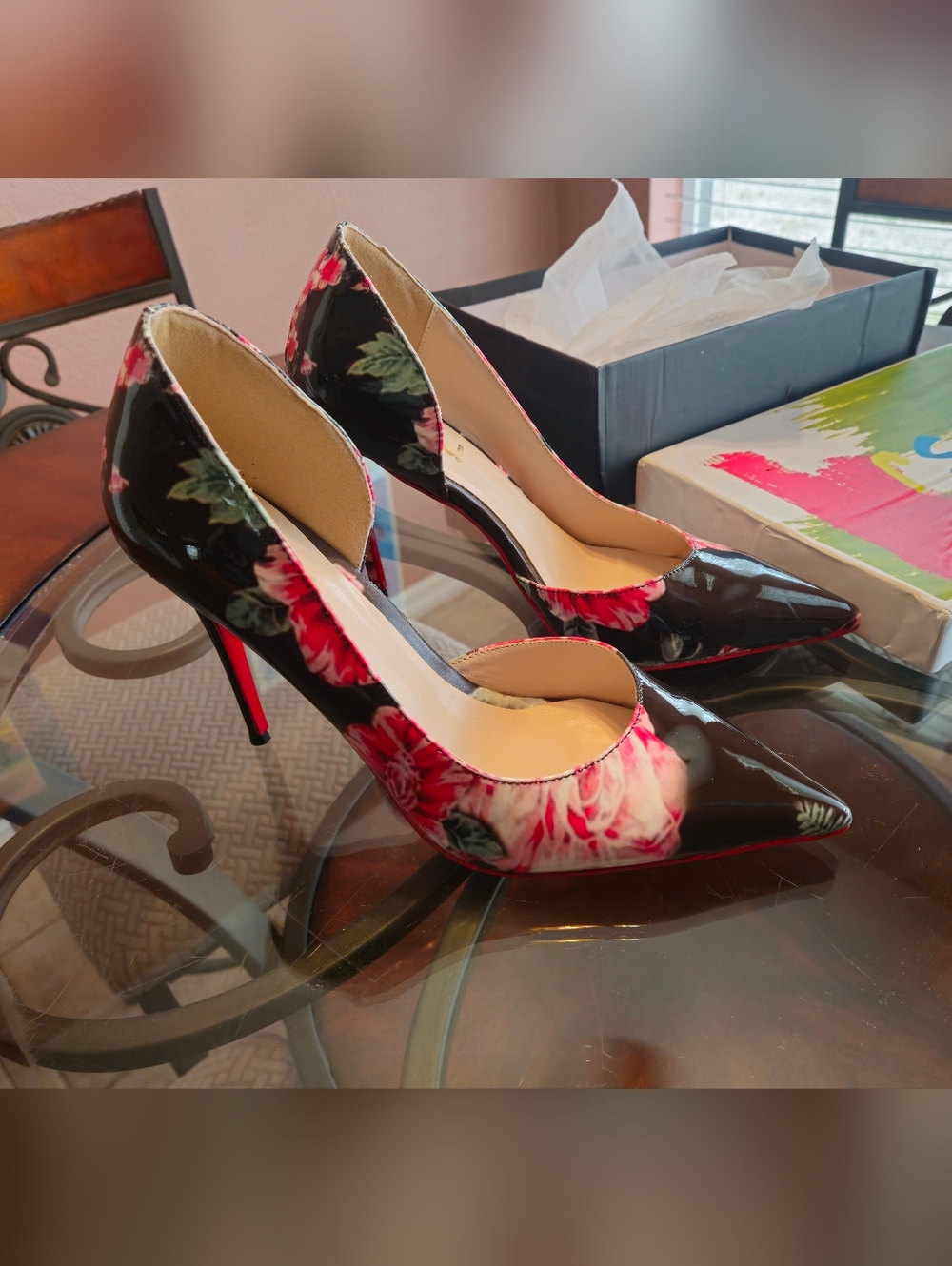 Extra Wide Size 12 (Custom Size) Red Bottom Stiletto 4.3 inch Heel Pumps - NEW - Picture 2 of 5